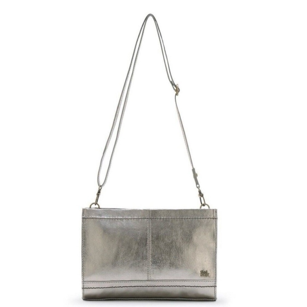 The Sak Gold Leather Iris Demi
Learher Crossbody Pyrite Metallic Two Way Bag